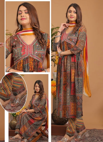 Premium Quality Alia Cut colorful
