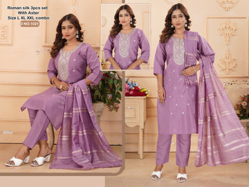 Roman Silk Heavy Party Wear Suit