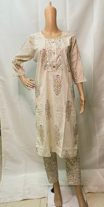 Cotton Kurti Pant Set